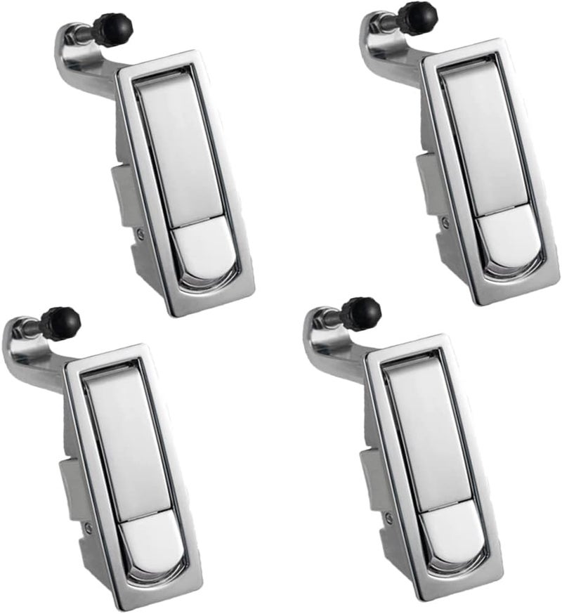 STHang-D 4PCS Compression Latch Lock Trigger Latch Lock, Zinc Alloy Adjustable Lever Hand Operated Compression Latch with Raised Trigger, Non-Locking, Flush Lever Latch (Silver) - Image 1